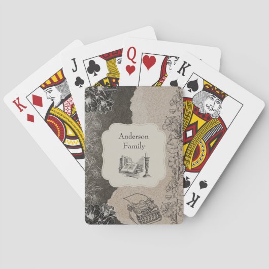 Schrijvers en Auteurs Brown, Achternaam Pokerkaarten (Achterkant)