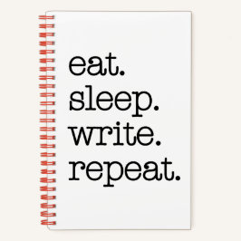 Schrijver's Journal Auteur's Gift Eet Slaap Herhaa Notitieboek