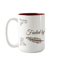 Schrijvers koffiemok | Aangedreven door koffie en