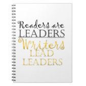 Schrijvers leiden het Notitieboek Leiders (Voorkant)