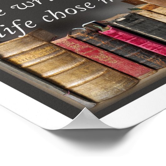 Schrijvers leven epic Quote Poster (Hoek)