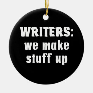Schrijvers maken het opmaken van auteur-cadeaus (w keramisch ornament