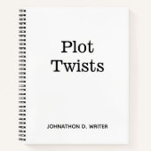 Schrijver's Modern Plot Twists Name Spiral Noteboo Notitieboek (Voorkant)