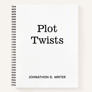 Schrijver's Modern Plot Twists Name Spiral Noteboo Notitieboek