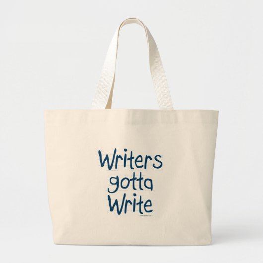 Schrijvers moeten het Gezegde Auteur motiveren sch Grote Tote Bag (Voorkant)