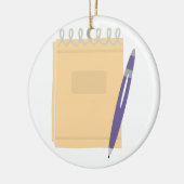 Schrijvers notitieblok keramisch ornament (Links)