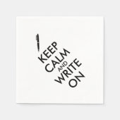 Schrijvers schrijven op pen op maat servetten (Voorkant)