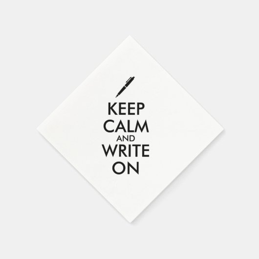 Schrijvers schrijven op pen op maat servetten (Hoek)