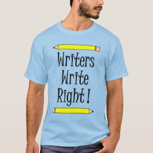 Schrijvers schrijven rechts t-shirt