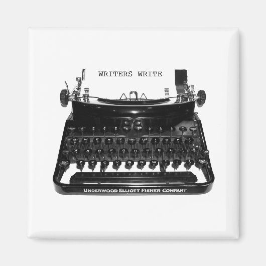 Schrijvers schrijven typemachine magneet (Voorkant)