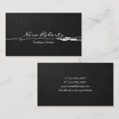 Schrijvers Schrijvers Zwart en Witte dop Pen Donke Visitekaartje (Voorkant / Achterkant)