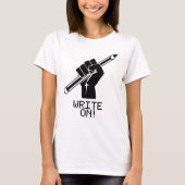 Schrijvers Shirt schrijven op T-shirt (Voorkant)