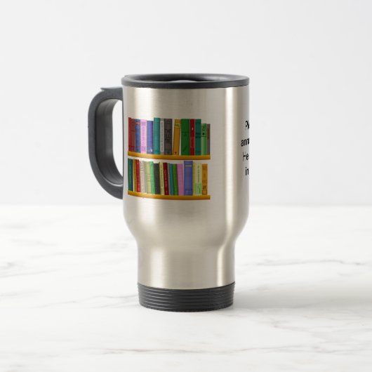 Schrijver's Travel Mug (Hij) Reisbeker (Voorkant links)
