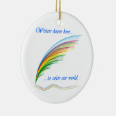 Schrijvers weten hoe keramisch ornament (Rechts)