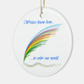 Schrijvers weten hoe keramisch ornament (Links)