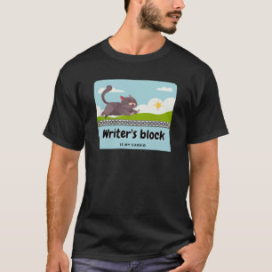 Schrijversblok: de strip van een hilarische schrij t-shirt