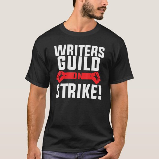 Schrijversgilde van Amerika in staking T-shirt (Voorkant)