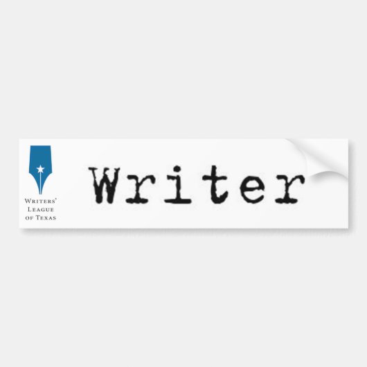 Schrijverssticker Bumpersticker (Voorkant)