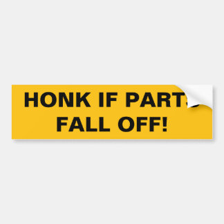 Schrik als de onderdelen herfst uit! bumpersticker