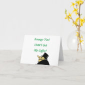 Schrik je! Schattige, cartoon, Kerstmisgroet Kaart (Gele Bloem)