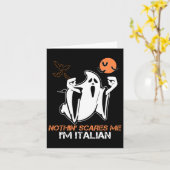 Schrik me, ik ben Italiaanse Ghost Halloween kostu Kaart (Gele Bloem)