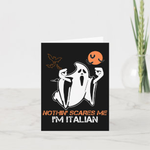 Schrik me, ik ben Italiaanse Ghost Halloween kostu Kaart