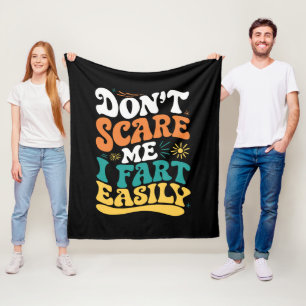Schrik Me Niet Ik Laat Licht Gauw Een Scheet Grapp Fleece Deken