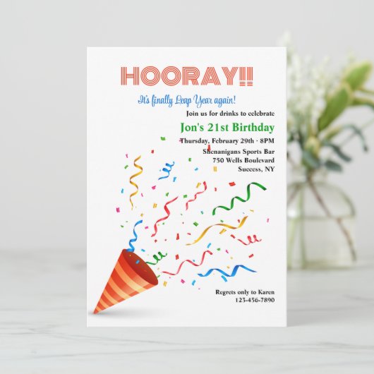 Schrikjaarviering Kaart (Staand voorkant)