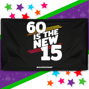 Schrikkel Verjaardagsfeestje 60 Nieuw Schrikkeljaa Spandoek