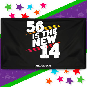 Schrikkeldag 56e Verjaardagsfeestje Nieuw Schrikke Spandoek