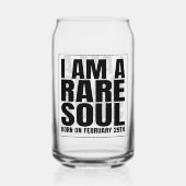 schrikkeldag feb 29 schrikkeljaar verjaardag een z blikvorm glas (Voorkant)