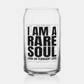 schrikkeldag feb 29 schrikkeljaar verjaardag een z blikvorm glas (Achterkant)