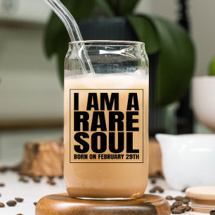 schrikkeldag feb 29 schrikkeljaar verjaardag een z blikvorm glas