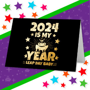Schrikkeldag Schrikkelkind 2024 Is Mijn Jaar 29 Fe Folie Wenskaart