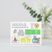 Schrikkelinformatie om te verzenden briefkaart (Staand voorkant)