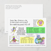 Schrikkelinformatie om te verzenden briefkaart (Voorkant / Achterkant)