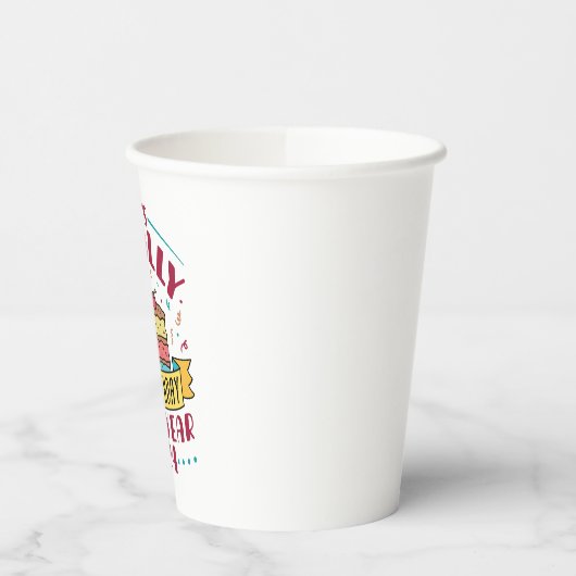 schrikkeljaar 2024 Het is eindelijk mijn verjaarda Papieren Bekers (Links)