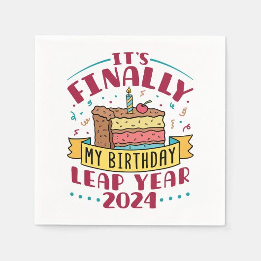 schrikkeljaar 2024 Het is eindelijk mijn verjaarda Servet (Voorkant)