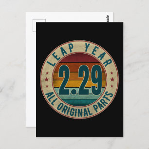  schrikkeljaar 29 februari alle originele onderdel briefkaart