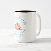 schrikkeljaar Baby 2024 Tweekleurige Koffiemok (Voorkant rechts)