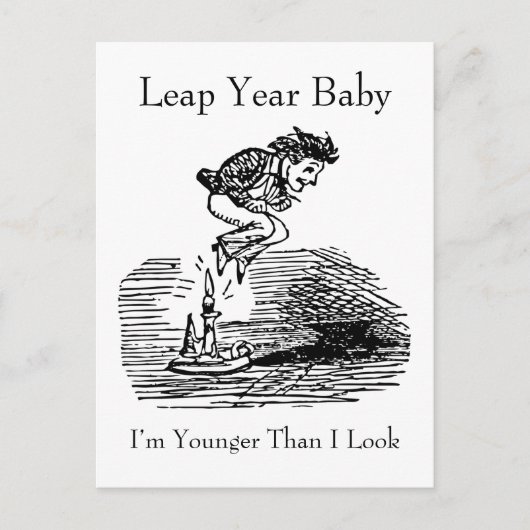 Schrikkeljaar Baby Briefkaart (Voorkant)