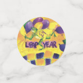 schrikkeljaar Confetti ballonnen (Kleine voorkant)