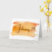 schrikkeljaar februari 29 Verjaardag Kaart (Gele Bloem)