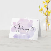 schrikkeljaar februari 29 Verjaardag Kaart (Gele Bloem)