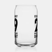 schrikkeljaar februari 29th wees anders verjaardag blikvorm glas (Links)