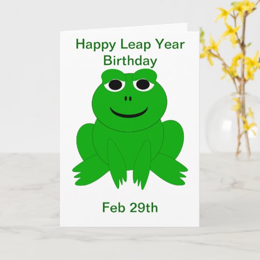 schrikkeljaar Kaart (Gele Bloem)