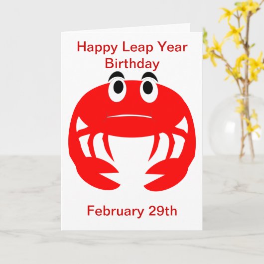 schrikkeljaar Kaart (Gele Bloem)