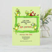 schrikkeljaar kikker verjaardag kaart (Staand voorkant)