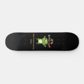 schrikkeljaar Schattige Happy Frog Modern Typogra Persoonlijk Skateboard (Horizontaal)