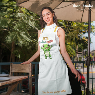 schrikkeljaar Schattige Happy Frog Modern  Typogra Schort